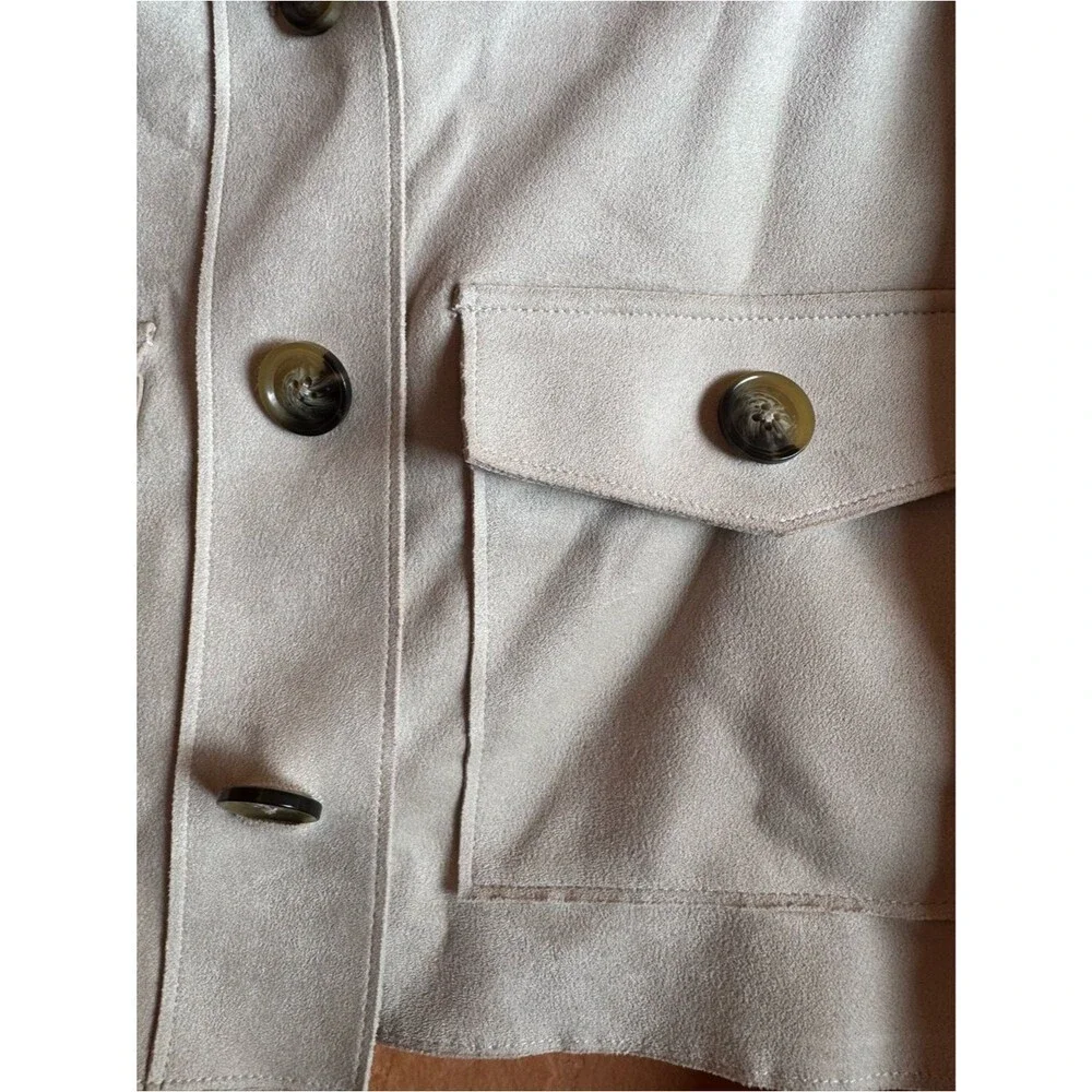 Banana Republic Vegan Suede Cropped Utility Jacket XS
